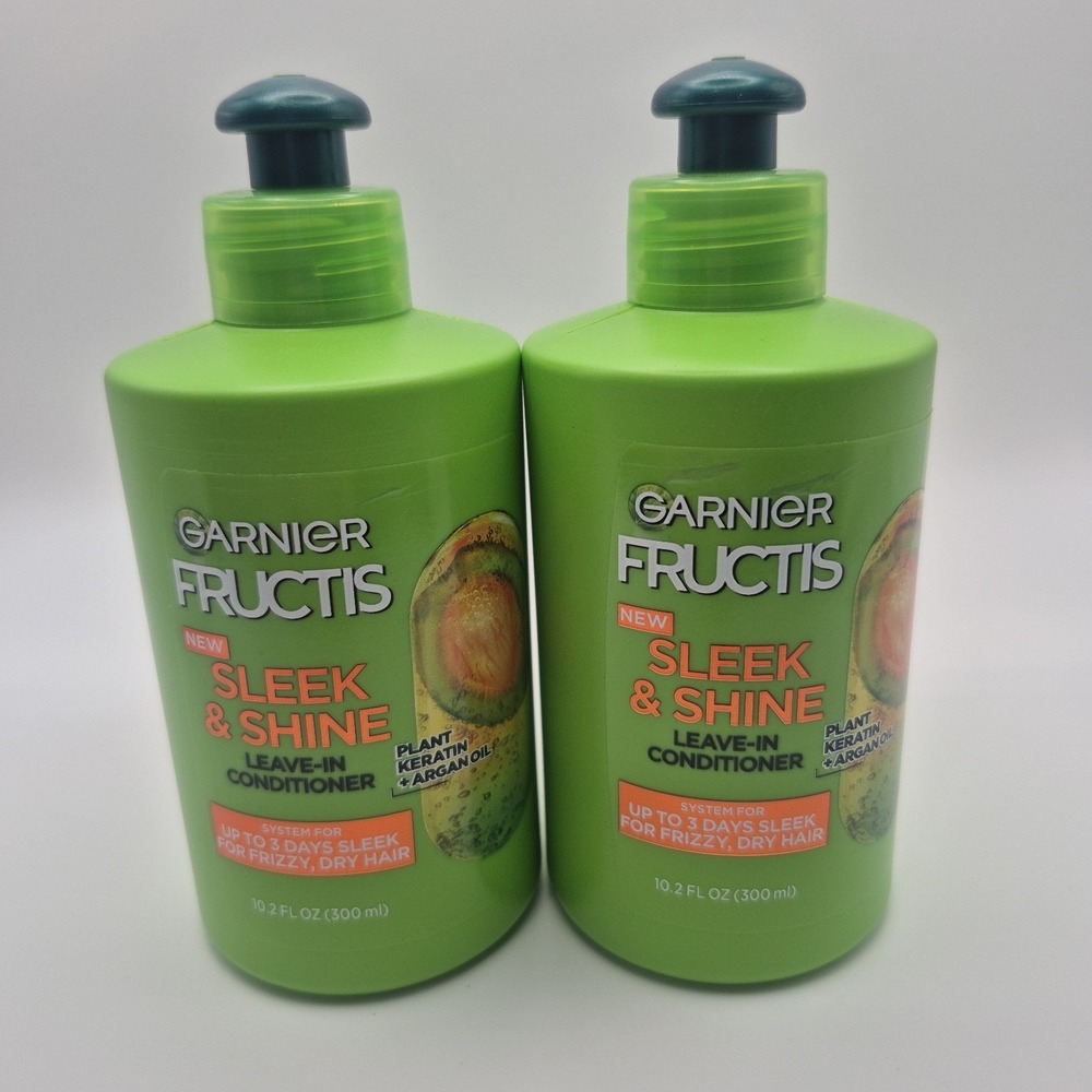 (Pack of 2) Garnier Fructis Sleek and Shine Leave In Conditioner with Argan Oil